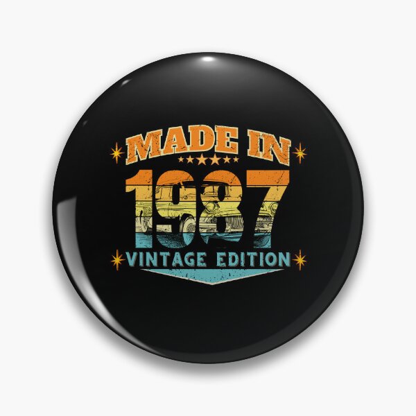 Item preview, Made in 1987 Vintage Birthday Gift – Retro 80s Distressed 39th Birthday Design designed and sold by MixedVibes Co..