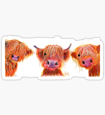 Highland Vaca Arte de la pintura original escocés Bolly byshirley MacArthur