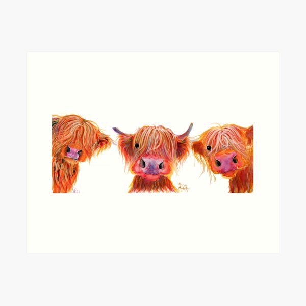 Item preview, HiGHLaND CoW PRiNT SCoTTiSH ' THe ORaNGeS ' BY SHiRLeY MacARTHuR designed and sold by Shirley MacArthur Limited.