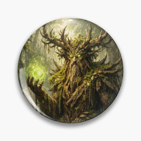 Item preview, Ancient Forest Ent Guardian – Mystical Tree Spirit Fantasy Art designed and sold by DrakariArt.