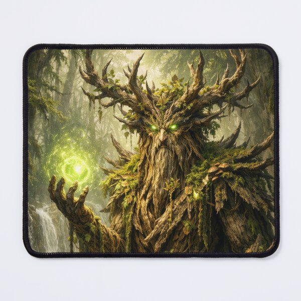 Item preview, Ancient Forest Ent Guardian – Mystical Tree Spirit Fantasy Art designed and sold by DrakariArt.