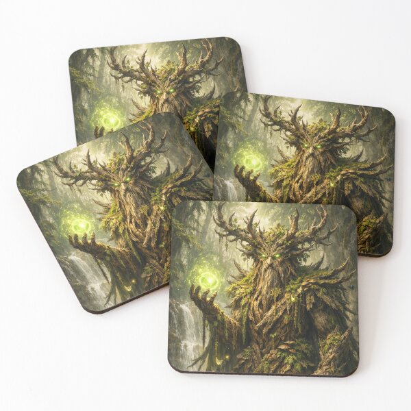 Item preview, Ancient Forest Ent Guardian – Mystical Tree Spirit Fantasy Art designed and sold by DrakariArt.