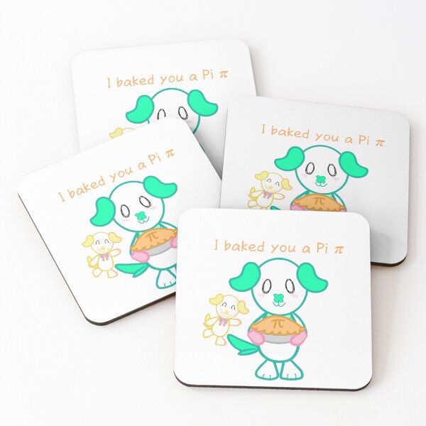 Item preview, KawaiiDOGGOS - Lucky & Twinkle ”I baked you a Pi” print designed and sold by KawaiiDOGGOS(byL) & More.