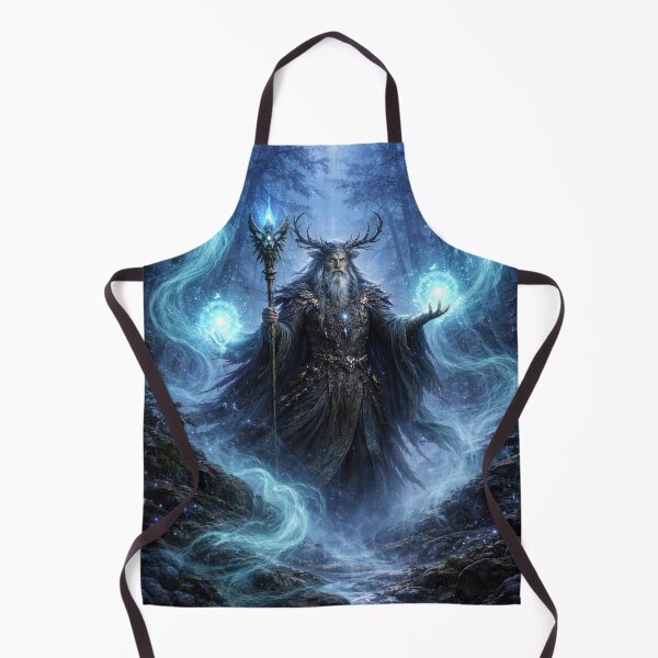 Item preview, Spirit Forest Druid – Ancient Nature Mage with Ethereal Guardians Fantasy Art designed and sold by DrakariArt.