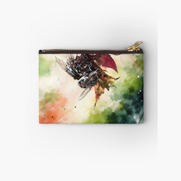 Item preview, Berries and Flies Watercolor Scene designed and sold by cuprum.