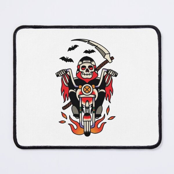 Item preview, Grim Reaper Biker Flaming Motorcycle designed and sold by Oniyasha.
