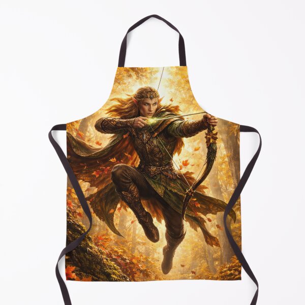 Item preview, Autumn Elven Archer – Golden Forest Fantasy Warrior Art designed and sold by DrakariArt.