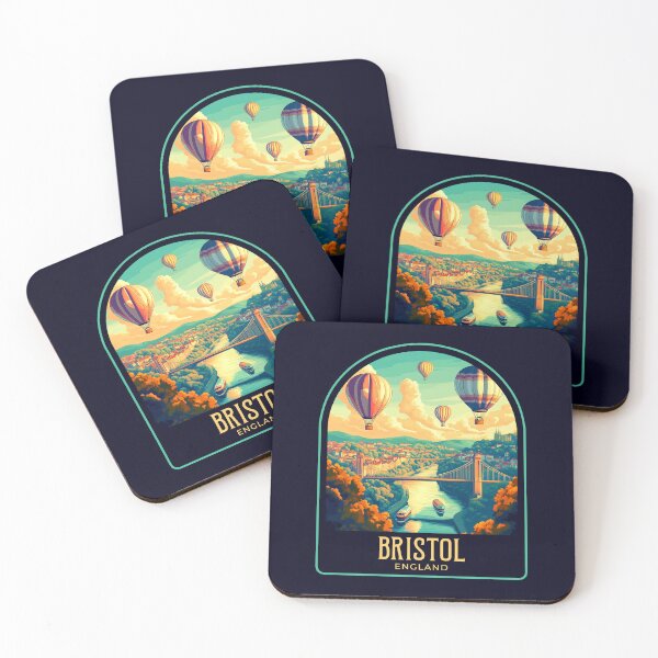 Item preview, Bristol Vintage Travel Illustration designed and sold by HomeLivingCo.