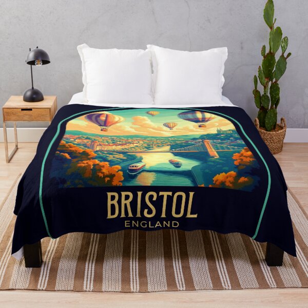 Item preview, Bristol Vintage Travel Illustration designed and sold by HomeLivingCo.