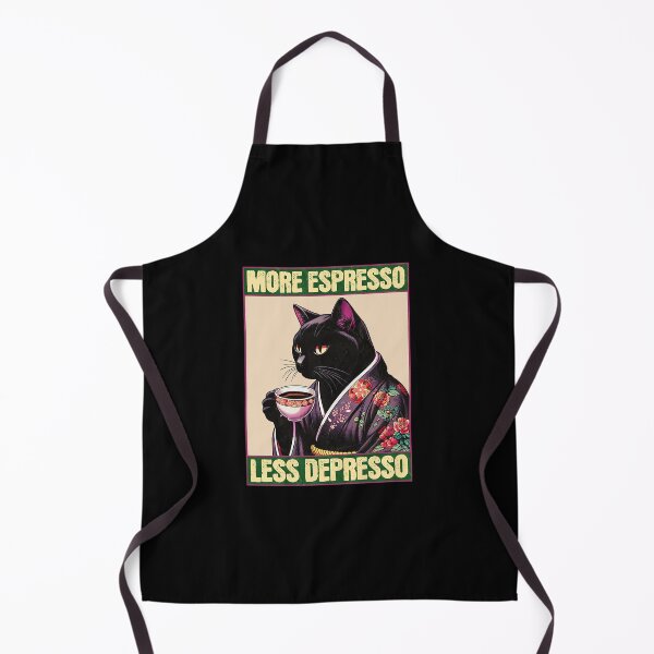 Item preview,  More Espresso Less Depresso Meme - Funny Coffee Cat designed and sold by STKKIM.