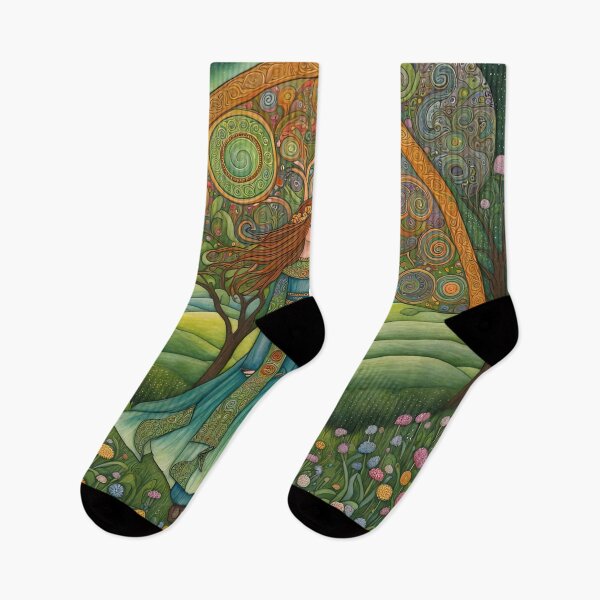 Item preview, Folk Art Celtic Druid in a meadow designed and sold by Colin Bentham.