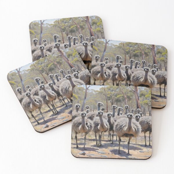 Item preview, Australian Emus The Great Migration Oil Paint, designed and sold by A-Work-Of-Art.
