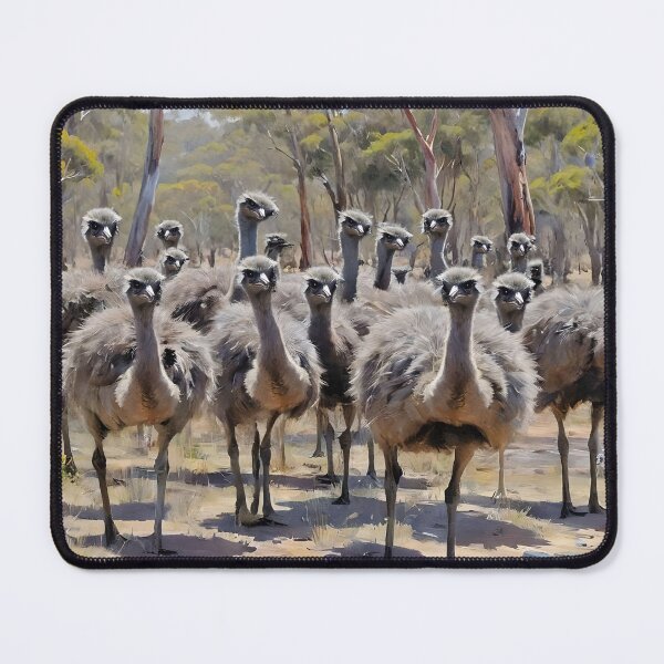 Item preview, Australian Emus The Great Migration Oil Paint, designed and sold by A-Work-Of-Art.