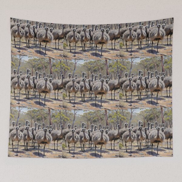 Item preview, Australian Emus The Great Migration Oil Paint, designed and sold by A-Work-Of-Art.