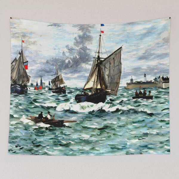 Item preview, Entrance to the Port of Honfleur designed and sold by artdesignsnow.