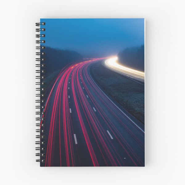 Item preview, A3 Motorway at Night Surrey | England UK Night Road Photography | Urban Light Trails designed and sold by ThatSurreyLife.