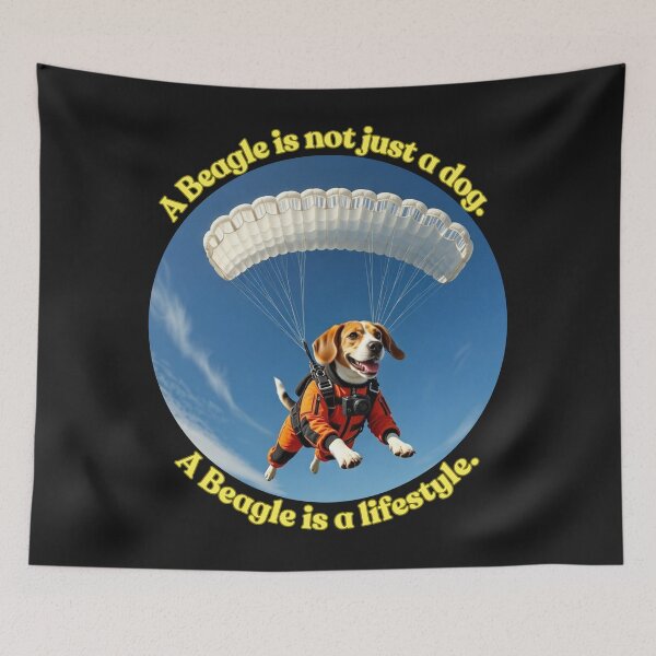 Item preview, A Beagle Is Not Just a Dog – Skydiving Beagle Lifestyle Dog Lover T-Shirt designed and sold by ArthurShu.