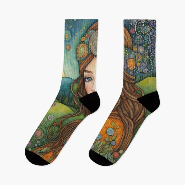 Item preview, Folk Art Celtic Druid in a meadow designed and sold by Colin Bentham.