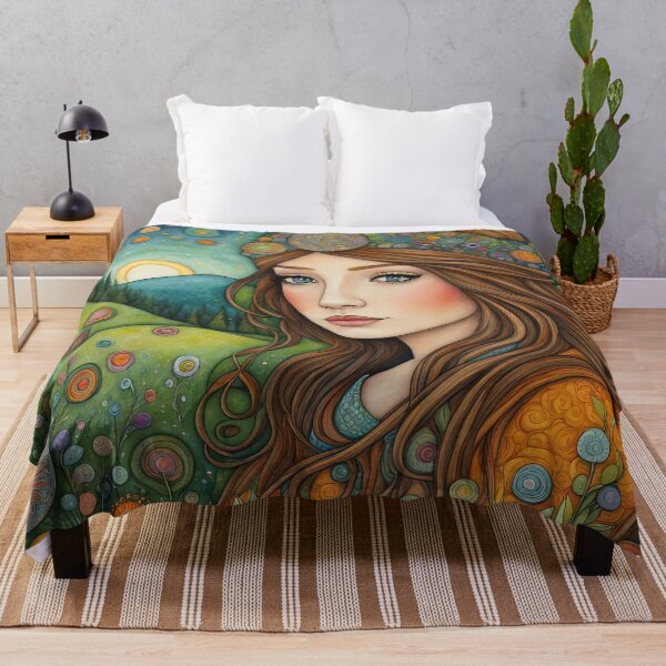 Item preview, Folk Art Celtic Druid in a meadow designed and sold by Colin Bentham.