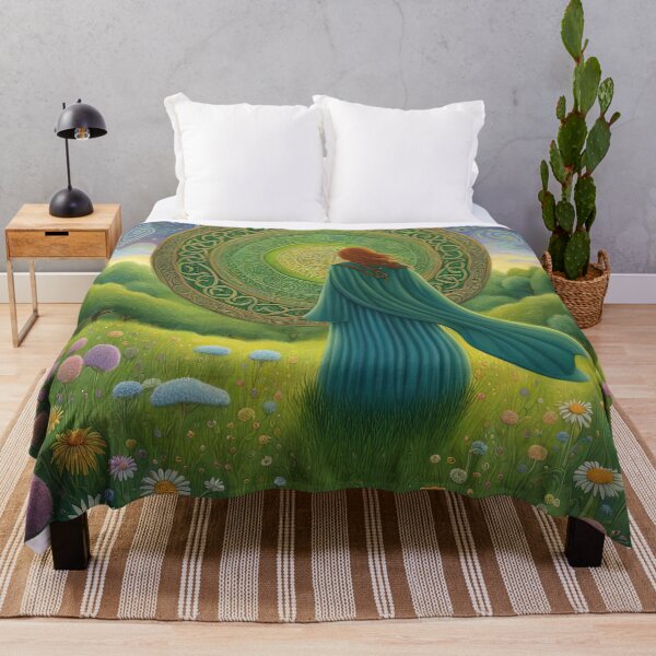 Item preview, Folk Art Celtic Druid in a meadow designed and sold by Colin Bentham.
