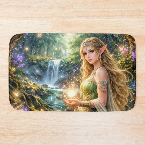 Item preview, Enchanted Forest Elf – Magical Nature Spirit Fantasy Art designed and sold by DrakariArt.