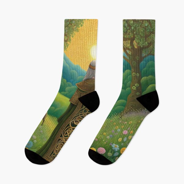 Item preview, Folk Art Celtic Druid in a meadow designed and sold by Colin Bentham.