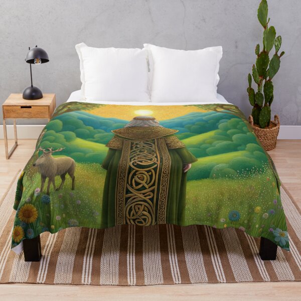 Item preview, Folk Art Celtic Druid in a meadow designed and sold by Colin Bentham.