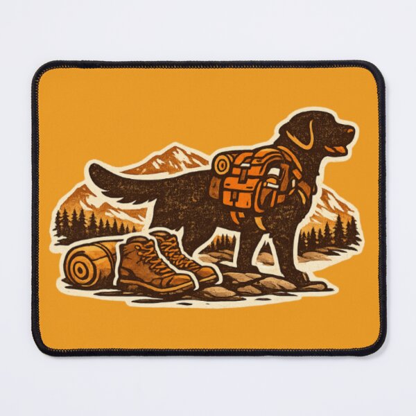 Item preview, Hiking Labrador Gear – Backpack Boots Outdoor Adventure Dog designed and sold by PawPrintCustom.