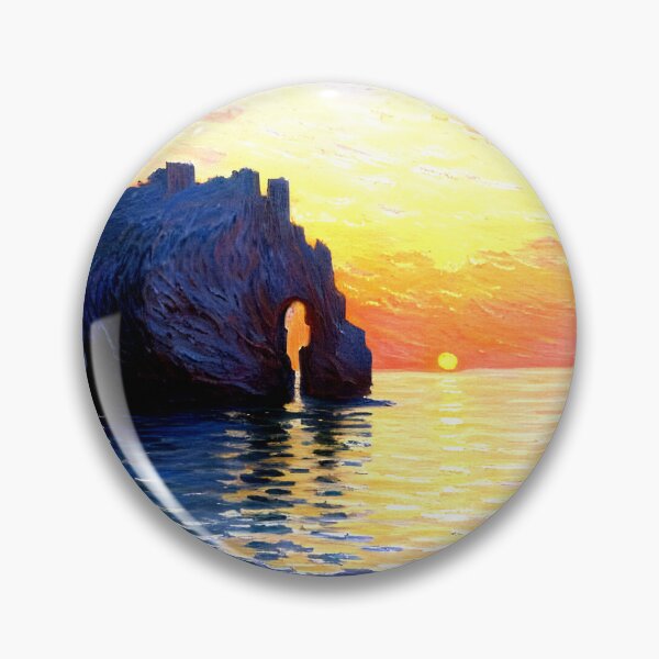 Item preview, Étretat, Cliff of d’Aval at Sunset designed and sold by artdesignsnow.