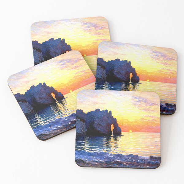 Item preview, Étretat, Cliff of d’Aval at Sunset designed and sold by artdesignsnow.