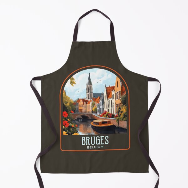 Item preview, Bruges Vintage Travel Illustration designed and sold by HomeLivingCo.