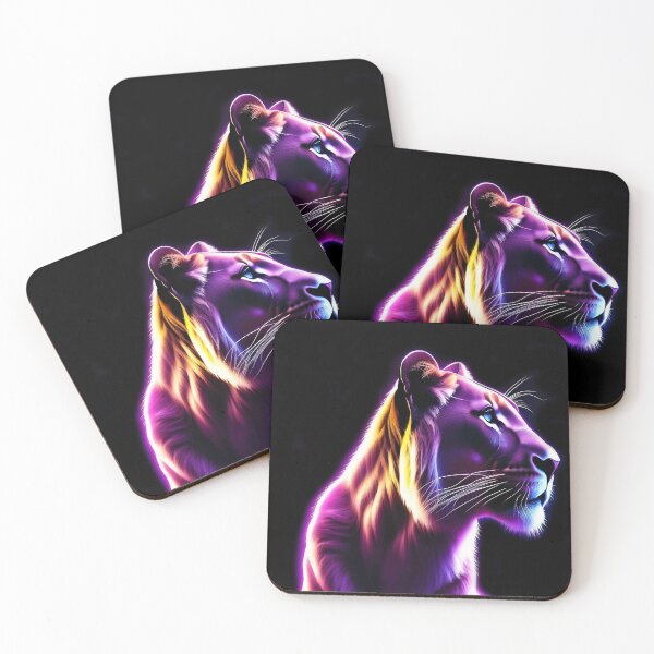 Item preview, Glowing Purple Neon Lioness, designed and sold by A-Work-Of-Art.