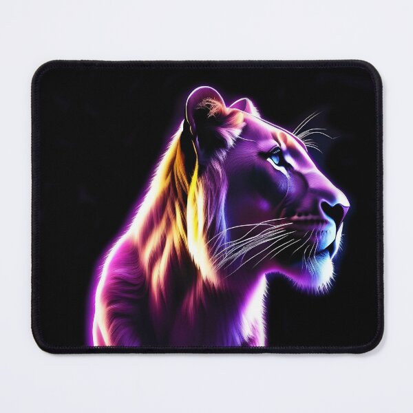 Item preview, Glowing Purple Neon Lioness, designed and sold by A-Work-Of-Art.