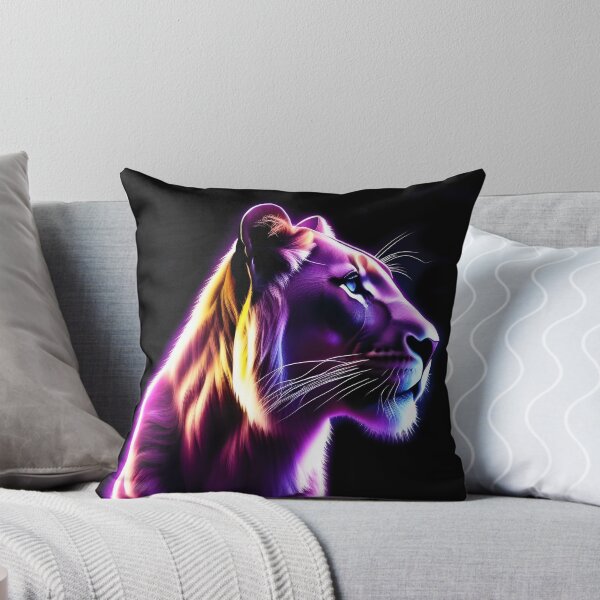Item preview, Glowing Purple Neon Lioness, designed and sold by A-Work-Of-Art.