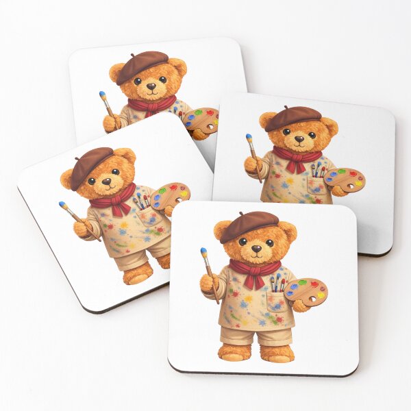Item preview, Cute Artist Teddy Bear with Palette - Painter & Art Teacher Gift ? designed and sold by CuteBear87.