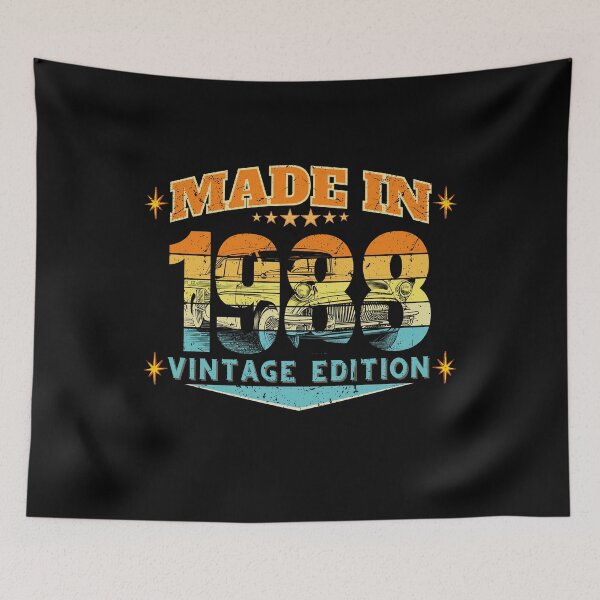 Item preview, Made in 1988 Vintage Birthday Gift – Retro 80s Distressed 38th Birthday Design designed and sold by MixedVibes Co..