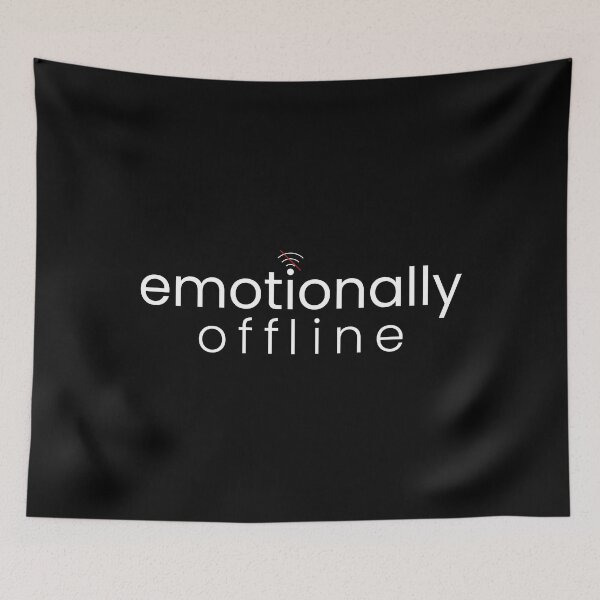 Item preview, Emotionally Offline Shirt – Minimal Introvert Aesthetic Typography Tee designed and sold by PixelPlush.
