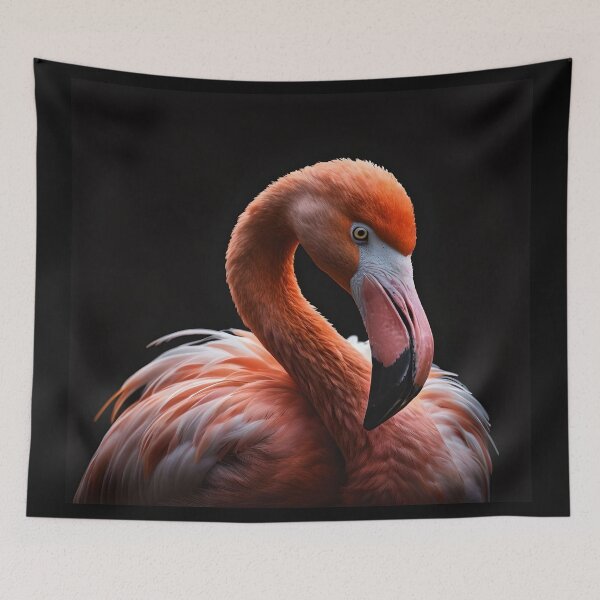 Item preview, Blushing Beauty The Fluffy Flamingo designed and sold by A-Work-Of-Art.