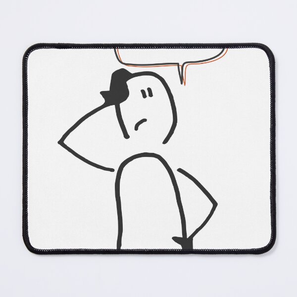 Item preview, What Is My Name? – Funny Thinking Man Sticker designed and sold by SumeetCreativeArt.