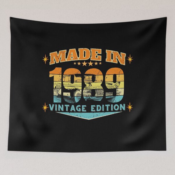 Item preview, Made in 1989 Vintage Birthday Gift – Retro 80s Distressed 37th Birthday Design designed and sold by MixedVibes Co..