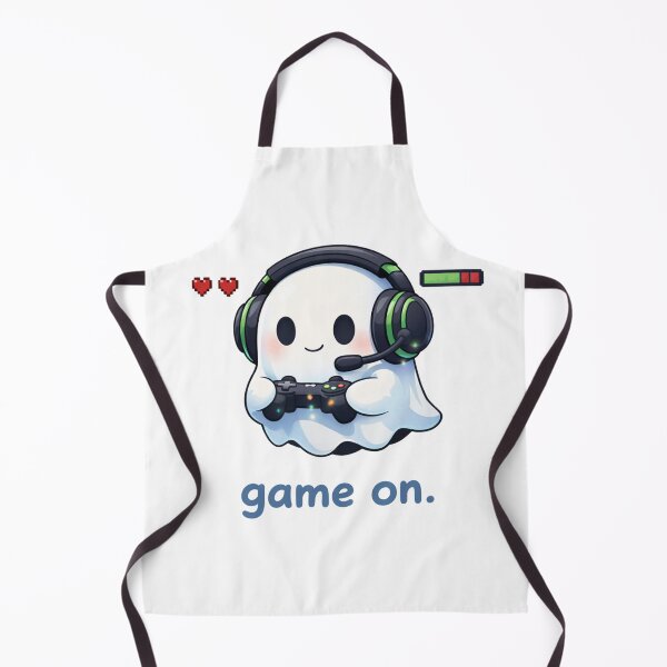 Item preview, Game On Ghost Sticker – Cute Gamer Ghost with Headset Cartoon designed and sold by Talkdesign.