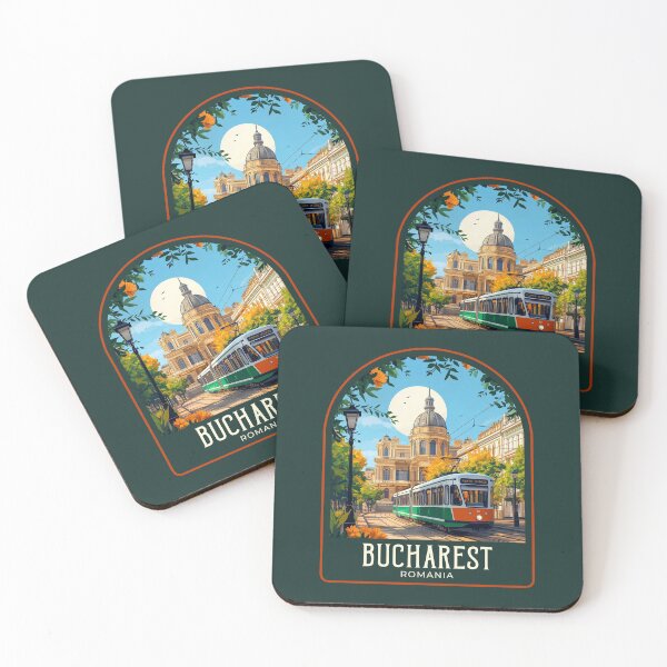 Item preview, Bucharest Vintage Travel Illustration designed and sold by HomeLivingCo.