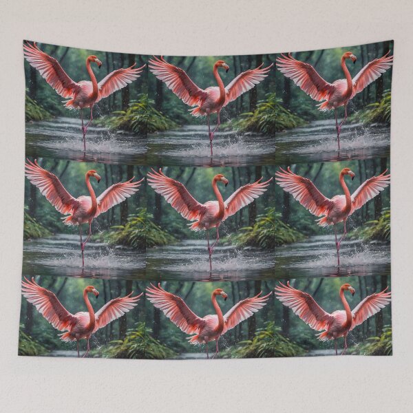 Item preview, Pink Raindance In The Jungle: The Flamingo designed and sold by A-Work-Of-Art.
