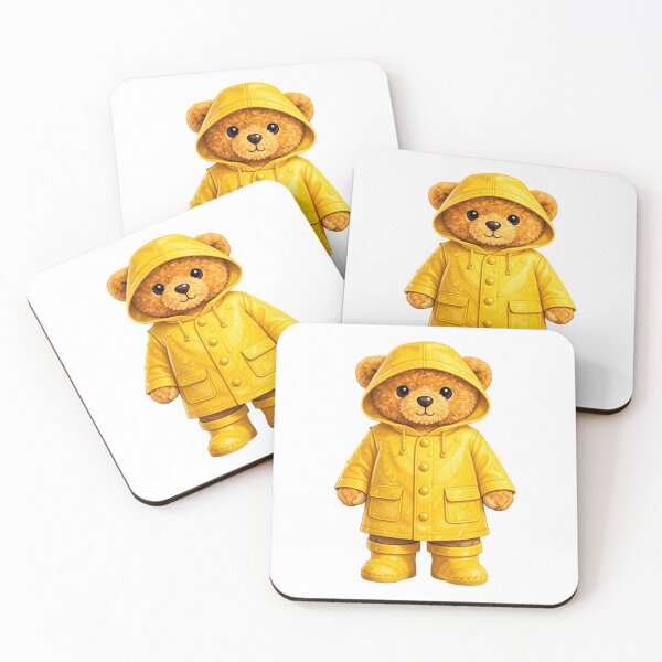 Item preview, Cute Teddy Bear in Yellow Raincoat - Rainy Day Aesthetic ☔ designed and sold by CuteBear87.