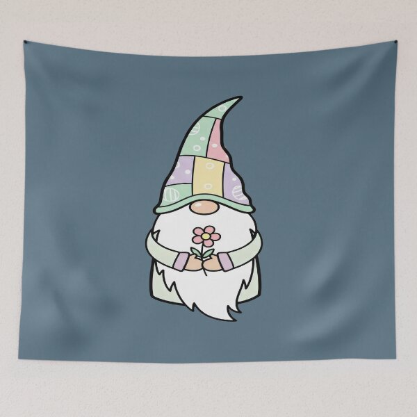 Item preview, Cute Pastel Easter Gnome With Spring Flower designed and sold by Dakson Design - Fantasy Art.