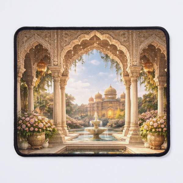 Item preview, Royal Mughal Palace Garden with Lotus Fountain designed and sold by AnjaSarahArt.