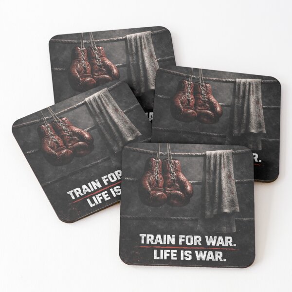 Item preview, Train For War Life Is War – Hardcore Boxing Motivation Design  designed and sold by Gym4Studio.