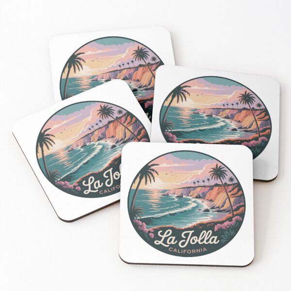 Item preview, La Jolla California: Scenic Coastal Sunset Illustration designed and sold by CircinusStore.