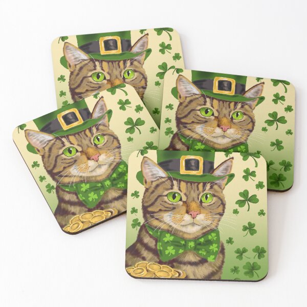 Item preview, Lucky Irish Tabby Cat designed and sold by TabbyCatStudios.