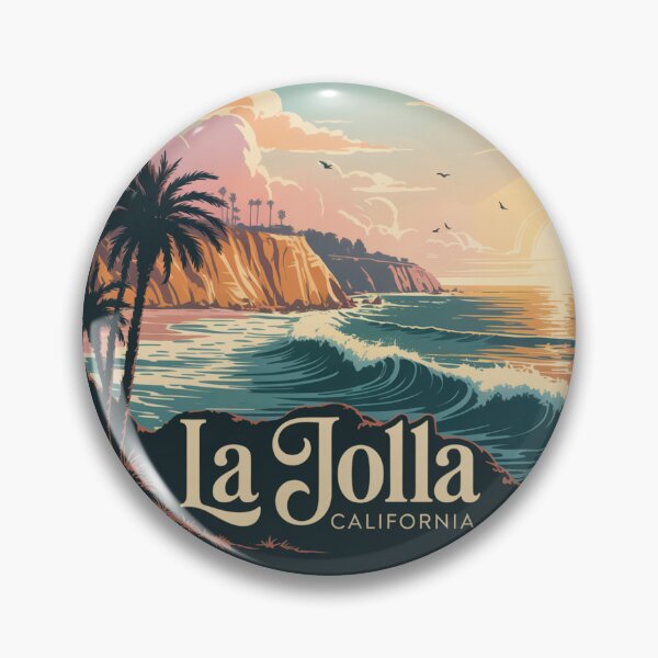 Item preview, La Jolla California: Coastal Sunset Scenic Illustration designed and sold by CircinusStore.
